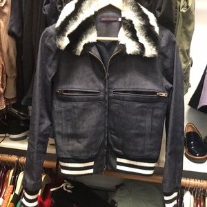 Harvey Faircloth Denim Bomber, NWOT XS